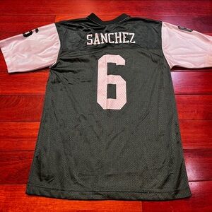 New York Jets Jersey Mark Sanchez #6 Green Football NFL Size Youth Large